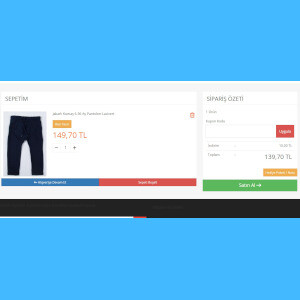 Sepet Sayfası Tasarımı ve Uygulaması